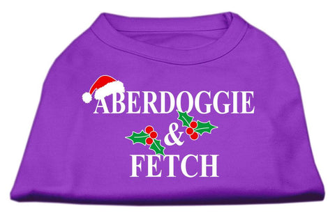 Aberdoggie Christmas Screen Print Shirt Purple M (12)