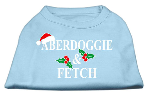 Aberdoggie Christmas Screen Print Shirt Baby Blue S (10)