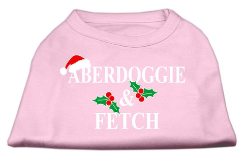 Aberdoggie Christmas Screen Print Shirt Light Pink XXL (18)