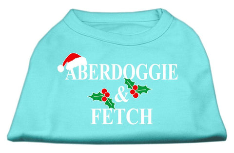 Aberdoggie Christmas Screen Print Shirt Aqua XXXL(20)