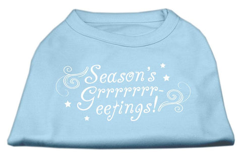 Seasons Greetings Screen Print Shirt Baby Blue S (10)