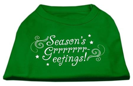 Seasons Greetings Screen Print Shirt Emerald Green XL (16)