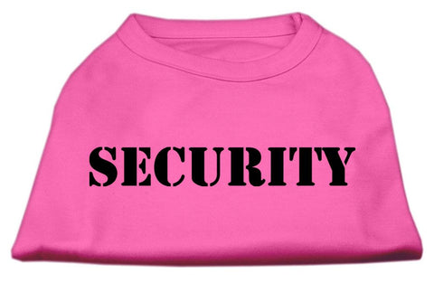 Security Screen Print Shirts Bright Pink w- black text Lg (14)