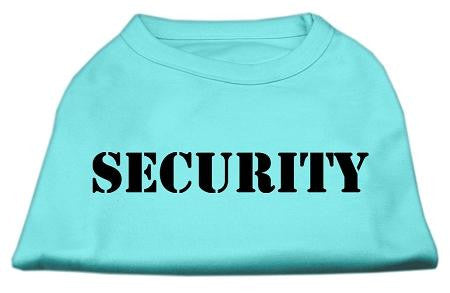 Security Screen Print Shirts Aqua w- black text XL (16)