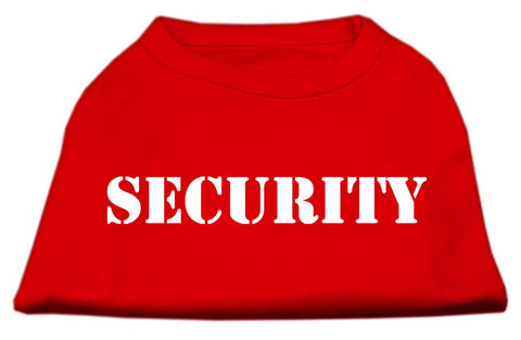 Security Screen Print Shirts Red w- black text XXL (18)