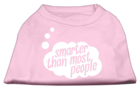 Smarter then Most People Screen Printed Dog Shirt   Light Pink Sm (10)