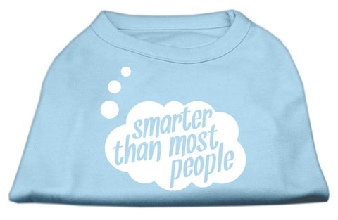 Smarter then Most People Screen Printed Dog Shirt   Baby Blue XS (8)