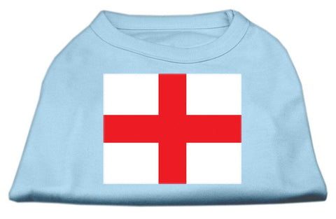 St. George's Cross (English Flag) Screen Print Shirt Baby Blue XL (16)