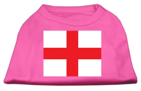 St. George's Cross (English Flag) Screen Print Shirt Bright Pink XXXL (20)