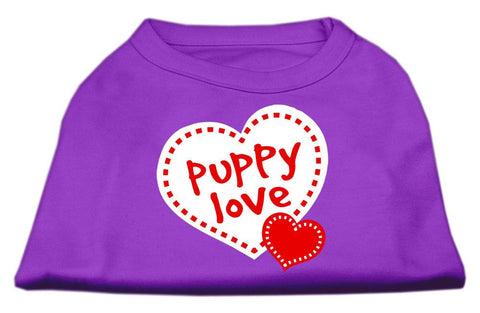 Puppy Love Screen Print Shirt Purple Sm (10)