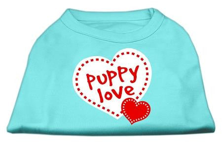 Puppy Love Screen Print Shirt Aqua XXXL (20)