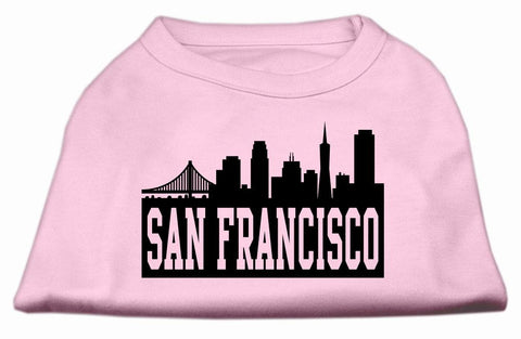 San Francisco Skyline Screen Print Shirt Light Pink Lg (14)