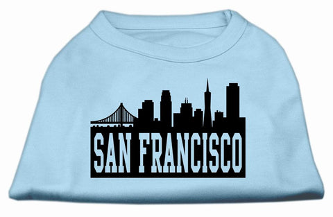 San Francisco Skyline Screen Print Shirt Baby Blue Sm (10)