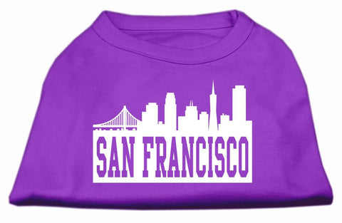 San Francisco Skyline Screen Print Shirt Purple XXL (18)