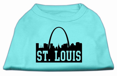 St Louis Skyline Screen Print Shirt Aqua Med (12)