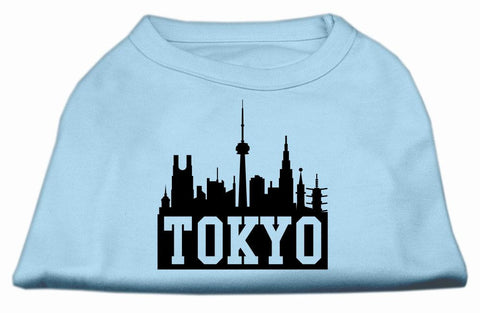 Tokyo Skyline Screen Print Shirt Baby Blue Lg (14)