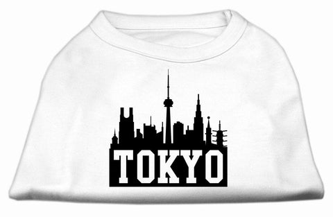 Tokyo Skyline Screen Print Shirt White Lg (14)