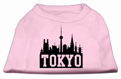 Tokyo Skyline Screen Print Shirt Light Pink XL (16)