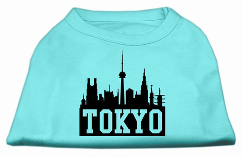 Tokyo Skyline Screen Print Shirt Aqua XS (8)