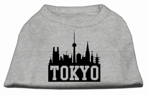 Tokyo Skyline Screen Print Shirt Grey XS (8)