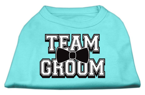 Team Groom Screen Print Shirt Aqua Lg (14)