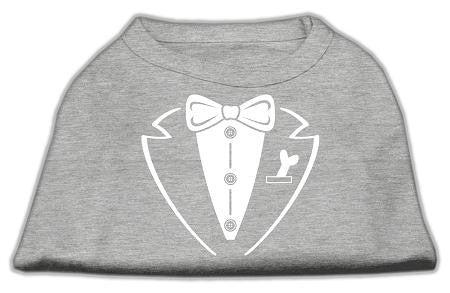 Tuxedo Screen Print Shirt Grey Sm (10)