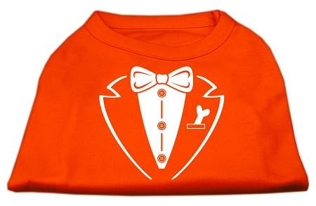 Tuxedo Screen Print Shirt Orange Sm (10)