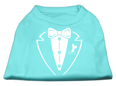 Tuxedo Screen Print Shirt Aqua XL (16)