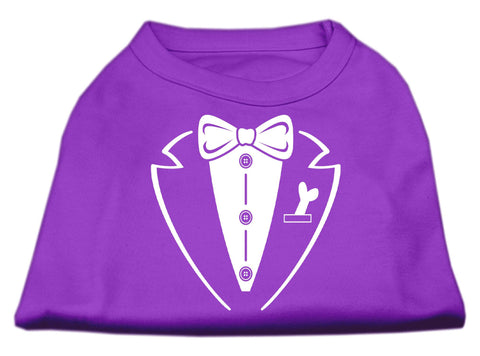 Tuxedo Screen Print Shirt Purple XXXL (20)