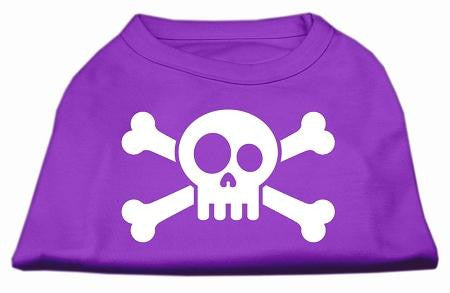 Skull Crossbone Screen Print Shirt Purple Sm (10)