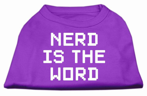 Nerd is the Word Screen Print Shirt Purple XXXL(20)