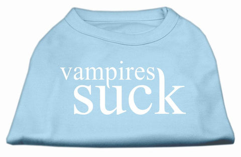 Vampires Suck Screen Print Shirt Baby Blue S (10)