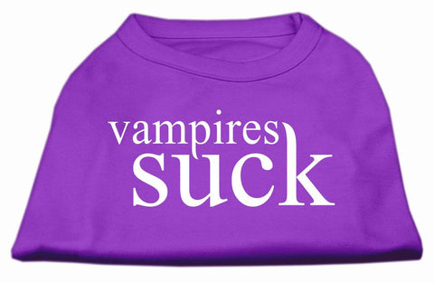 Vampires Suck Screen Print Shirt Purple S (10)