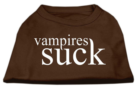 Vampires Suck Screen Print Shirt Brown XXL (18)