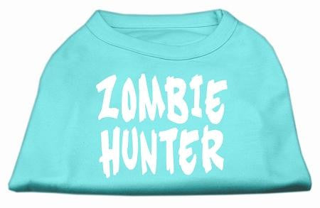 Zombie Hunter Screen Print Shirt Aqua XS (8)