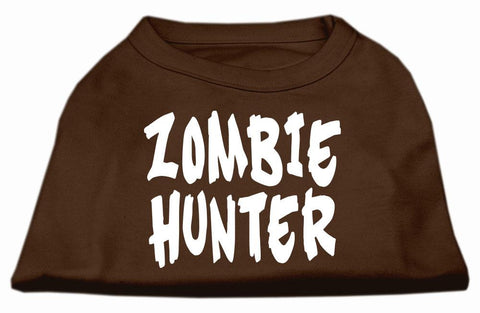 Zombie Hunter Screen Print Shirt Brown XS (8)