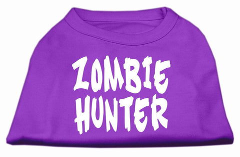 Zombie Hunter Screen Print Shirt Purple XS (8)