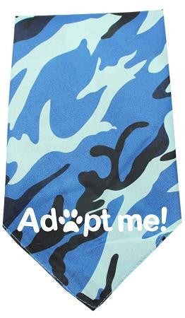 Adopt Me Screen Print Bandana Blue Camo