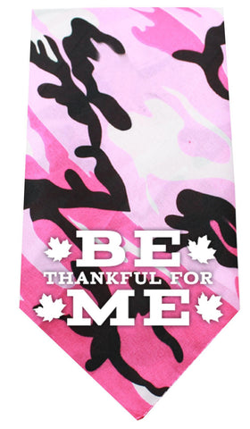 Be Thankful for Me Screen Print Bandana Pink Camo