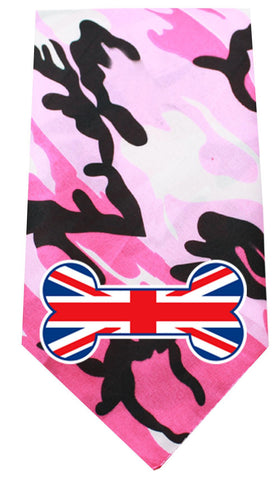 UK Bone Flag Screen Print Bandana Pink Camo