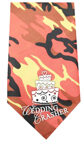 Wedding Crasher Screen Print Bandana Orange Camo