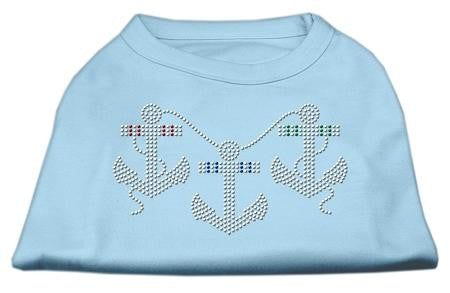 Rhinestone Anchors Shirts Baby Blue XS (8)