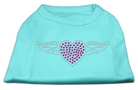 Aviator Rhinestone Shirt Aqua XXXL(20)