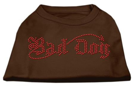 Bad Dog Rhinestone Shirts Brown Sm (10)