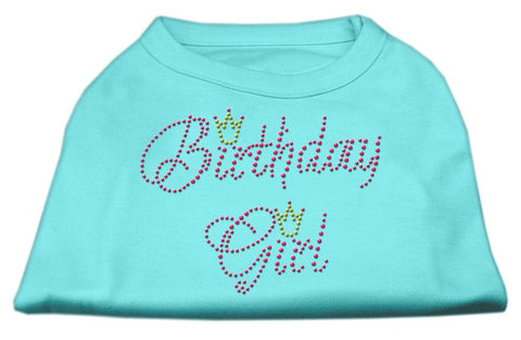 Birthday Girl Rhinestone Shirt Aqua L (14)