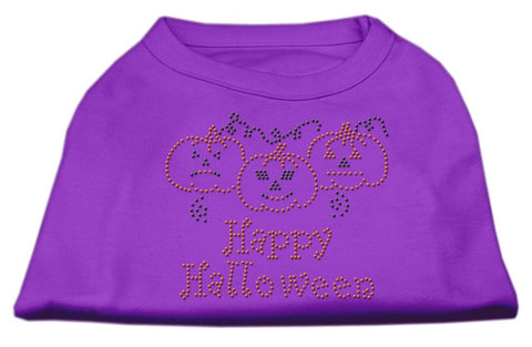 Happy Halloween Rhinestone Shirts Purple XL (16)