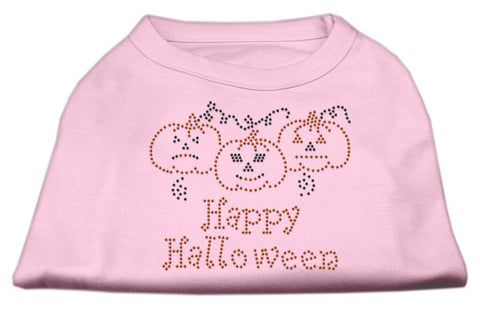 Happy Halloween Rhinestone Shirts Light Pink XXL (18)