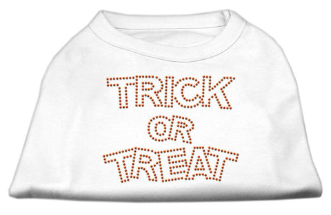 Trick or Treat Rhinestone Shirts White XXL (18)