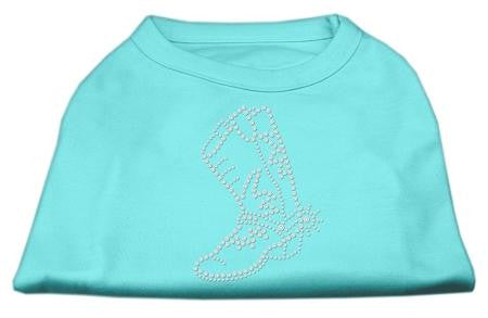 Rhinestone Boot Shirts Aqua L (14)