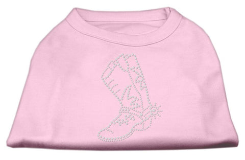 Rhinestone Boot Shirts Light Pink L (14)